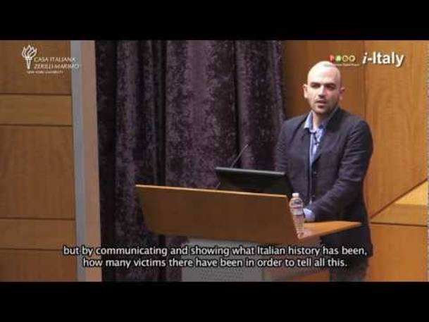 NYU. Roberto Saviano - In Italy the best anti-mafia law in the world